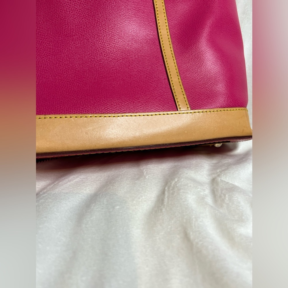 Dooney & Bourke Fuchsia Cynthia Leather Tote - Picture 10 of 17